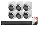 LTS 8CH Security Camera System Kit 8-ch DVR w/ 2TB HDD + 2MP Hybrid Light Turret Cameras, LTD8308D-ETC, CMHT2122-28LF (6 Cameras)
