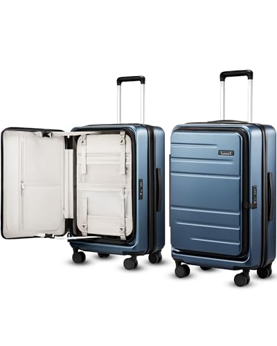 FLT FX-Lite 24" Blue Expandable Polycarbonate Suitcase