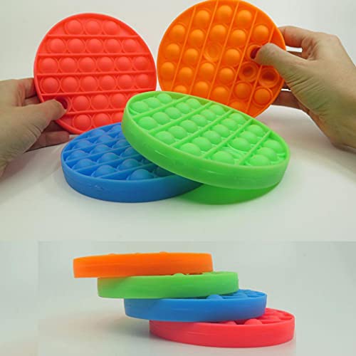 Fidget Toys Pop It Brinquedo Anti Stress Sensorial Empurra Bolha Redondo Verde Silicone Ansiedade Fo