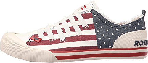 Rocket Dog Women's Joint USA Canvas Sneaker, Off White, 7.52