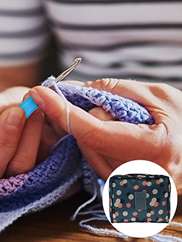 Image of 59 Pcs Crochet Hooks Kit for Beginners Adults, Knitting Starter Kit for Adults Ergonomic Crochet Soft Grip Handle Crochet Tools, DIY Weave Yarn Kits with Carry Bag , Travel Knitting Crochet Supplies