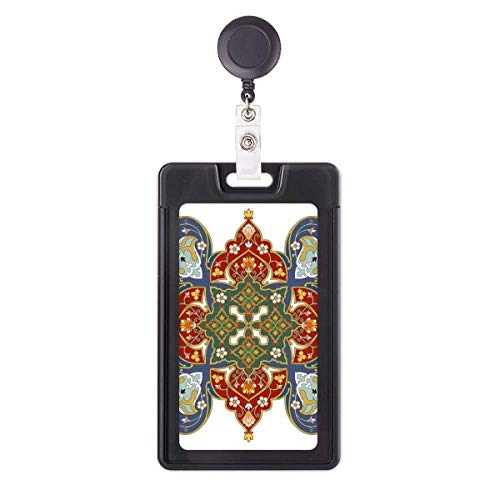 Porte-badge rétractable feuille et fleur parallèle pour cartes d'accès