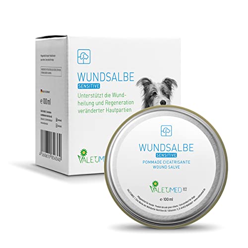 Valetumed Wundsalbe Sensitive, 100ml, Salbe für Hunde zur Verbesserung der Wundheilung