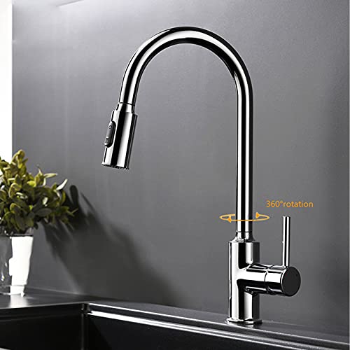 Robinet de cuisine extractible pour évier moderne et cuisson facile