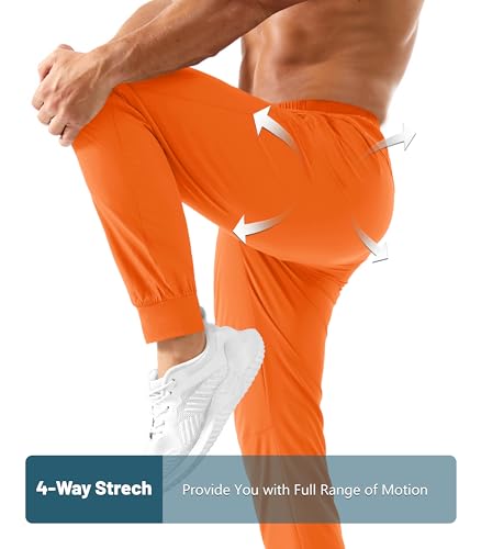MAGNIVIT Men's Joggers with Zipper Pockets Lightweight Athletic Sweatpants Water Repellent Track Pants for Men Workout2