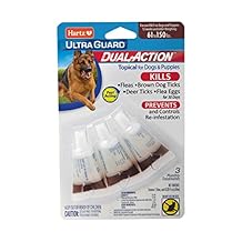 Hartz UltraGuard Dual Action Topical Flea & Tick Treatment for Dogs and Puppies - 61-150lbs, 3 Monthly Treatments