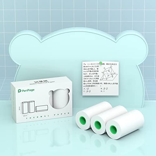 Image of Riitek Peripage Multipurpose Thermal Paper Roll for A6, A6 HD,A8, A9s MAX, A40 and Other 2inch Thermal Printers to Print Label Tag, Sticker, Note, Memo, Receipt (10yr Notes Thermal Paper - White)