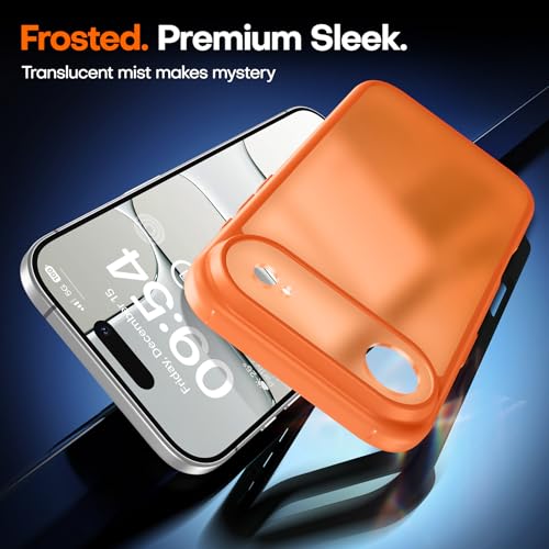 Image of TAURI for iPhone Air Case, with Screen Protector, Matte Orang