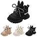 Boys Girls Winter Warm High Top Sneakers Kids Unisex Ankle Boots Faux F𝘂r Fashion Fitness Shoes for Girls Size 8 (Black, 4 Infant)