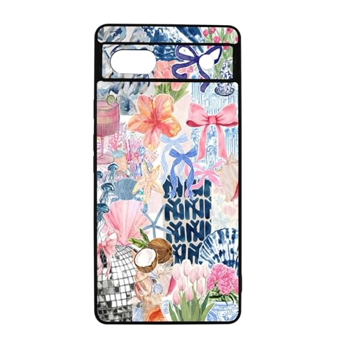 qizjio Collage Aesthetic Phone Case Shockproof Protective Art Coquette Summer Phone Cover for Google Pixel 6A