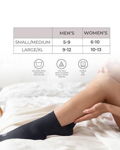 Image of Pembrook Bamboo Viscose Diabetic Socks for Women & Men - 6 Pairs | Breathable Wide Non Binding Plus Size Socks | Loose Fit
