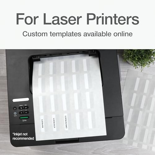 Redi-Tag Laser Printable Tabs, Permanent Index Tabs, Customizable Adhesive Labels, White, 2\" x 0.875\", 300 Per Pack (B39170) - Thumbnail 3