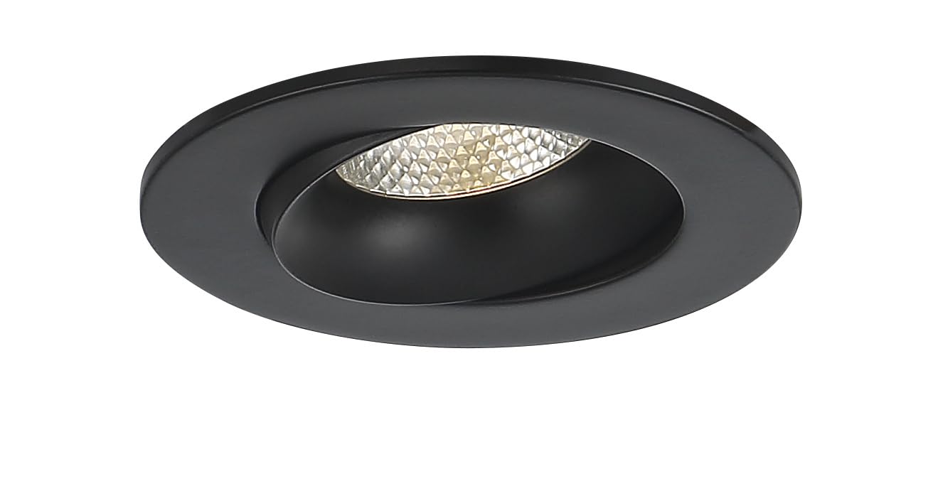 Eurofase Midway 3.5" LED Recessed Light – Round Black Downlight, 861 Lumens, 5 CCT Selectable, 90 CRI, Dimmable, Wet Rated Ceiling Light