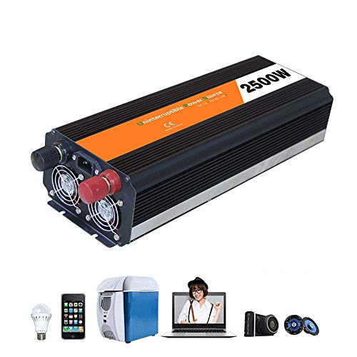 Preisvergleich Produktbild 2500w Wechselrichter, Stromrichter, Solar Wechselrichter Stromversorgung Usv Unterbrechungsfreie Stromversorgung, Mit Steckdose, Lcd-Display Stromwandler, Geeignet Für Autos,Camping, Reisen,2500W