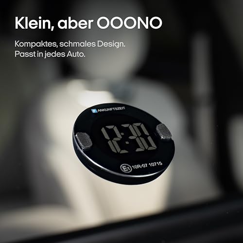OOONO P-DISC NO4 – Elektronische Parkscheibe im kompakten Design mit automatischer Zeiteinstellung, Hochkontrast-Display & bis zu 3 Jahren Batterielaufzeit (Schwarz)