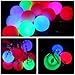 3 Stück LED Poi Bälle Set, Poi Ball LED Glow Poi Kugeln mit Regenbogen Farben und Strobe-Effekt, LEDPOI Jonglierbälle mit verstellbaren Doppelschlaufen-Leinen Spielzeug für Anfänger und Profis