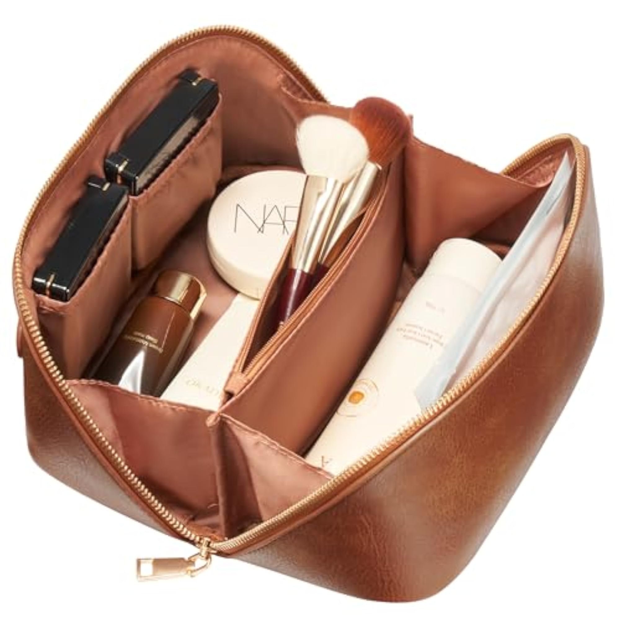 Large Capacity Travel Makeup Bag for Women with Internal Divider