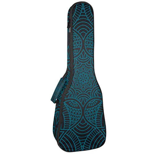 Sac rembourré de 10 mm pour ukulélé de concert au design henné psychédélique