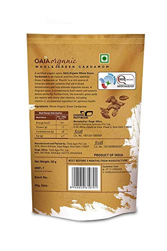 Image of GAIA Organic Whole Green Cardamom