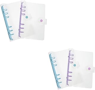 MAGICLULU 4 Pçs Fichário Mini Espiral Caderno Pastas De Plástico Transparente Mini Acessórios Bonito Fichário Capa De Fichário Planejador Capa De Fichário De Folhas Soltas Capa De Fichário