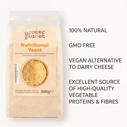 Grocer Planet - Nährhefe Flocken - Nutritional Yeast Flakes (300g) - Natürlich | Gentechnikfrei