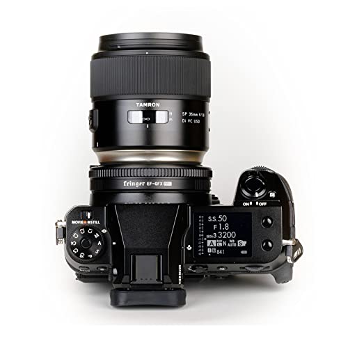 Fringer EF-GFX Pro Auto Focus Camera Mount Adapter Ring Compatible with Canon ef to Fuji GFX100/ GFX100S Cameras Adapters