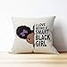 Mancheng-zi Black Girl Magic Pillow Covers 18x18, African American Gifts for Black Women, Birthday Gifts for Daughter