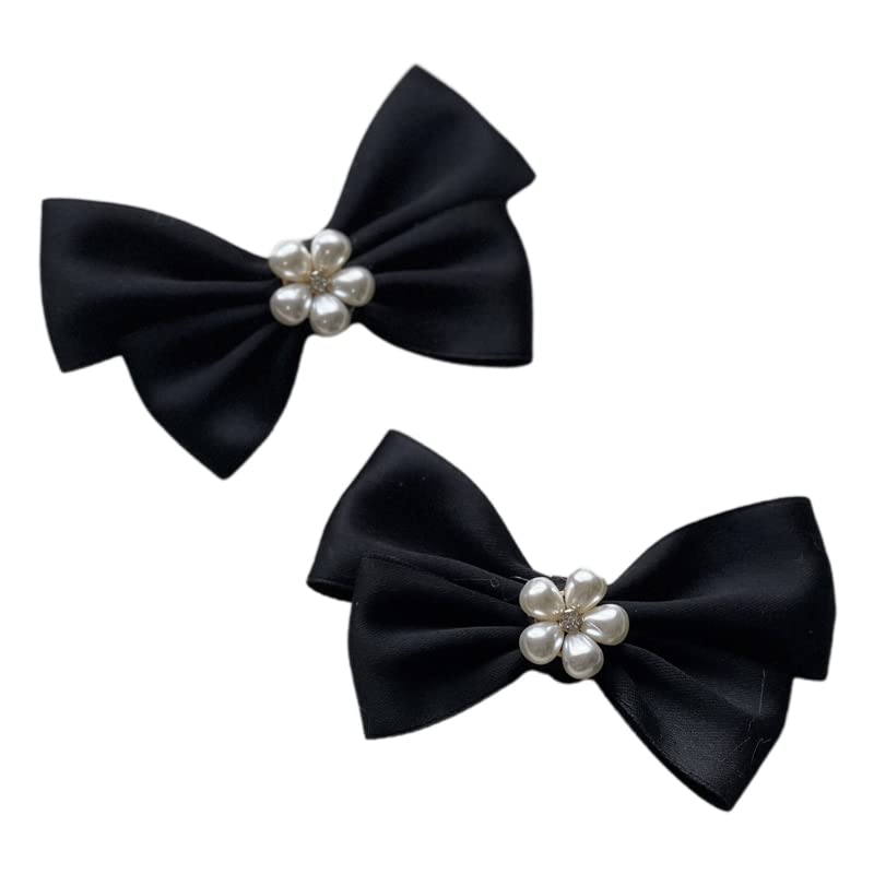 aoixbcuroc Elegant Bow Shoe Clips for Flats Pumps Decorative Shoe Accessories Clips Women Wedding Party Shoe Decorations Clips bow-knot shoe clips for women