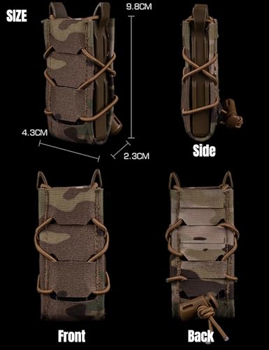Bolsa táctica para cargadores triple para evitar caídas de munición en cinturones de 9mm 2