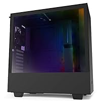 NZXT H510i - Kompaktes ATX-Mid-Tower-Gehäuse für Gaming-PCs - Front USB-C Port - Vertikale GPU Montage möglich - Tempered Glass-Seitenfenster - Für Wasserkühlung nutzbar - Schwarz