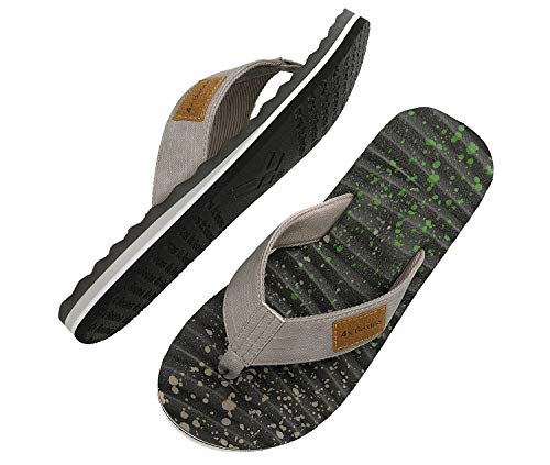 AX BOXING Chanclas Hombre Flip Flop Ondulado Sandalias Comodo Verano Für Piscina/Playa/Ducha Tamaño 41-46(Gris Claro, Numeric_43)