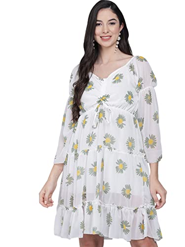 Image of FUNDAY FASHION Women's Fit And Flare Knee Length Dress