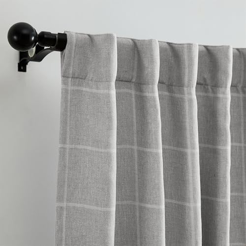 Threadmade Sawyer Window Panel, Gray - 52" W x 84" L - image 7