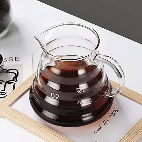 Glass Coffee Server For Drip Coffee Maker, Standard Glass Coffee Carafe, Coffee Pot With Lid, Clear, 02 600Ml(20Oz) #TOP7