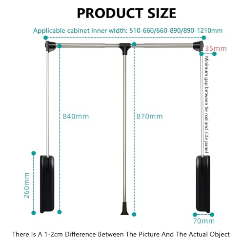 Tringle de penderie rétractable pour organiser les vêtements du placard - 2