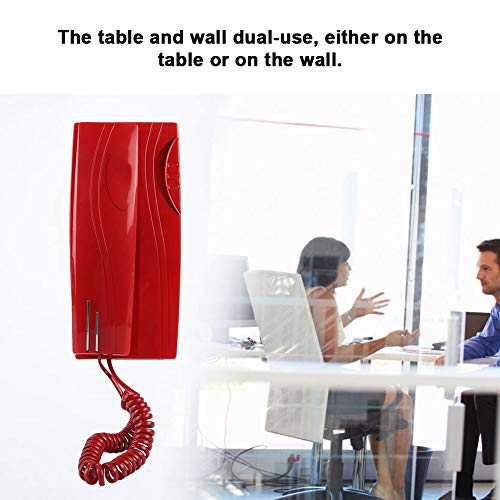 Teléfono fijo con cable para escritorio y pared miniatura 3