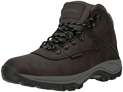 Kitleler Men's Waterproof Hiking Boots Lightweight Outdoor Winter Boots (8808-Brown-10 M u)