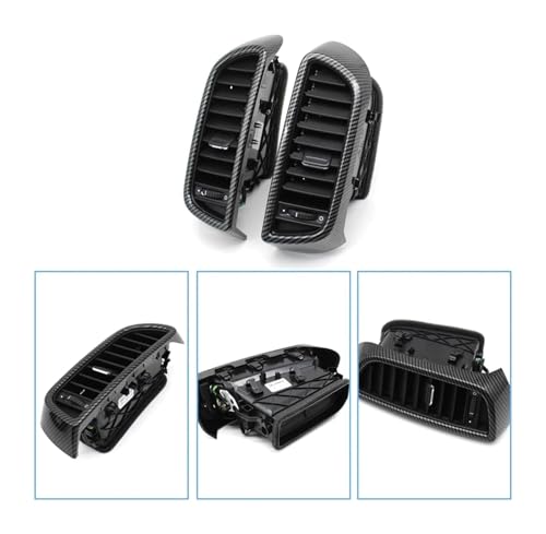 Grille d'aération centrale Cayenne 7P5 2010-2015 look argent carbone avant - 2