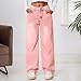 Aitaliwer High Rise Straight Leg Jeans for Women Wide Leg Baggy Sweatpant Casual Pants Fashion Loose Trousers with Pockets Pink