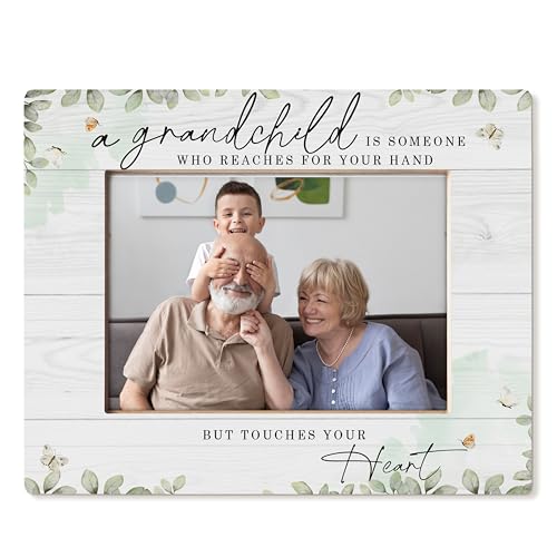HUKINE Grandparents Picture Frames 5x7, Grandchildren Photo Frame, New Grandparent Gifts, Gifts for Grandparents,Grandma Grandpa Gift, First Grandchild Picture Frame