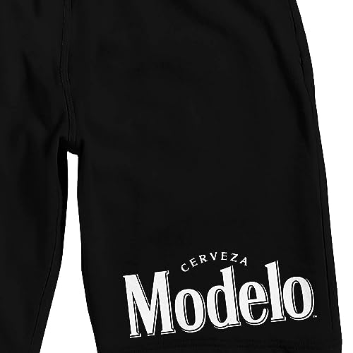 Bioworld Modelo Logo Men's Black Sleep Pajama Shorts2