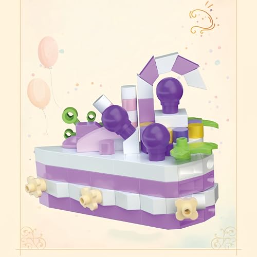 QMEAKMONY Mini Building Blocks Cake Sets Cute Micro Mini Cake