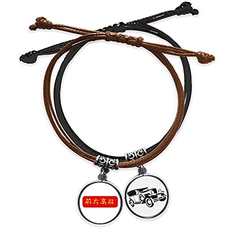 Bracelet corde main et cuir minibus style chinois original