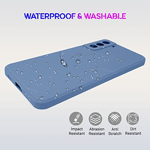 Image of LIRAMARK Silicone Soft Back Cover Case for Samsung Galaxy S22 5G (Silicone Blue)