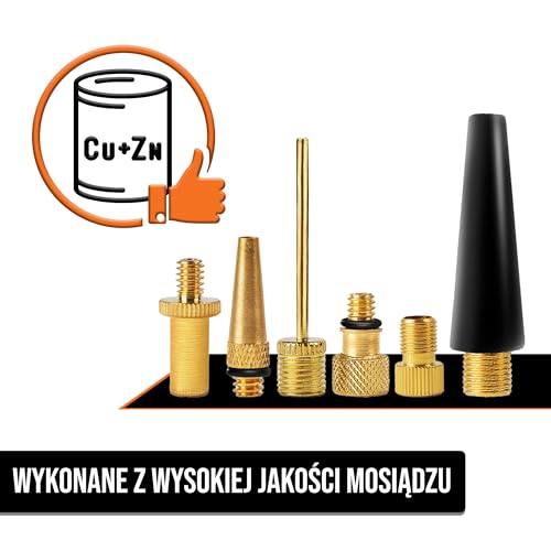 18 Sztuk Zestaw Akcesoriów Adapterów Zaworu Do Pompki - Dla Zaworu Presta, Dunlop, Schrader/Auto Do Rowerów - Igły Do Pompowania Piłek - Końcówki Do Balonów - od Mobi Lock