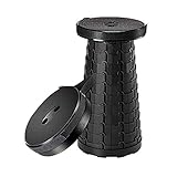 LANDGARDEN Retractable Folding Stool for Camping Travel Small Portable Lightweight Collapsable Foldable Seat Chair for Fishing BBQ Outdoors Indoors Kitchen Max Load 260lbs