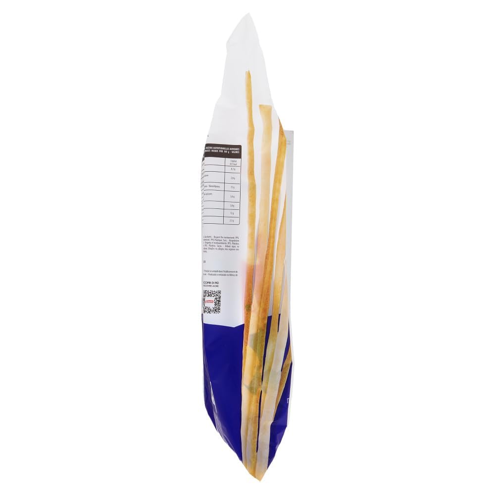 Italian Gourmet Roberto Grissini Torinesi gli Stirati 12 x 350 g – Gressins Italiens Étirés et Croustillants – Boulangerie Italienne – Lot Familial + Italian Gourmet Polpa de Tomates 400 g