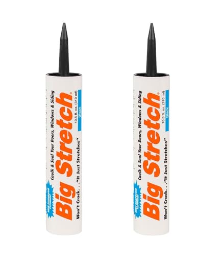 Sashco 10004 Big Stretch Caulk Negro 10.5 Onzas Pack de 2 miniatura 1