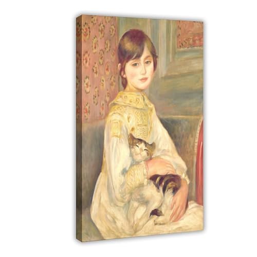 Toile Renoir Julie Manet avec chat : la solution pour sublimer un mur vide avec élégance