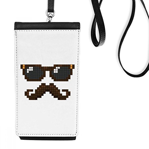 Bourse suspendue faux cuir noir pour ranger smartphone sans encombrement